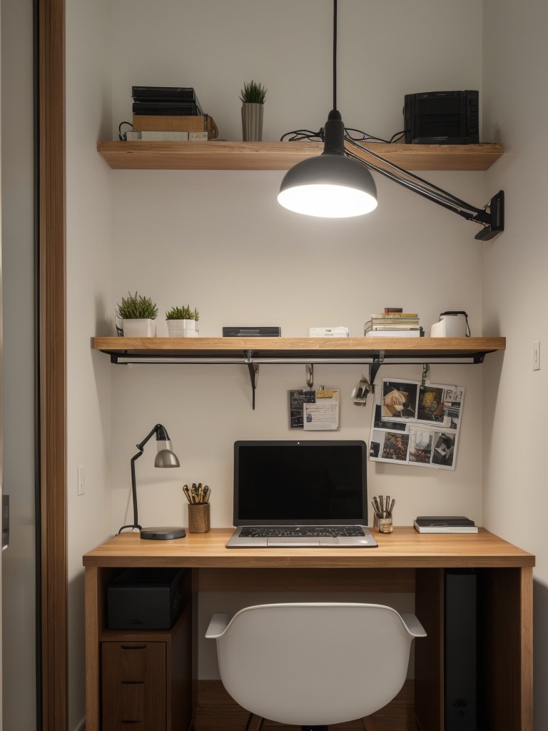 Integrating a designated workspace with a comfortable chair, proper lighting, and organization tools, like cable management systems and desk organizers.