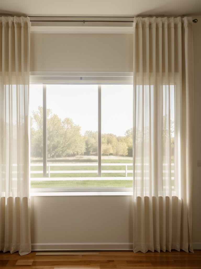 Maximizing natural light by using sheer curtains or blinds that let in sunlight while maintaining privacy.