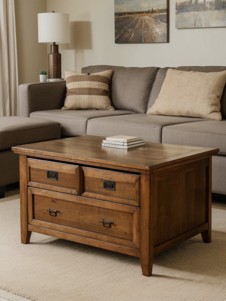 Utilizing furniture with dual purposes, like a coffee table that doubles as a storage ottoman or a sofa that can be converted into a guest bed.