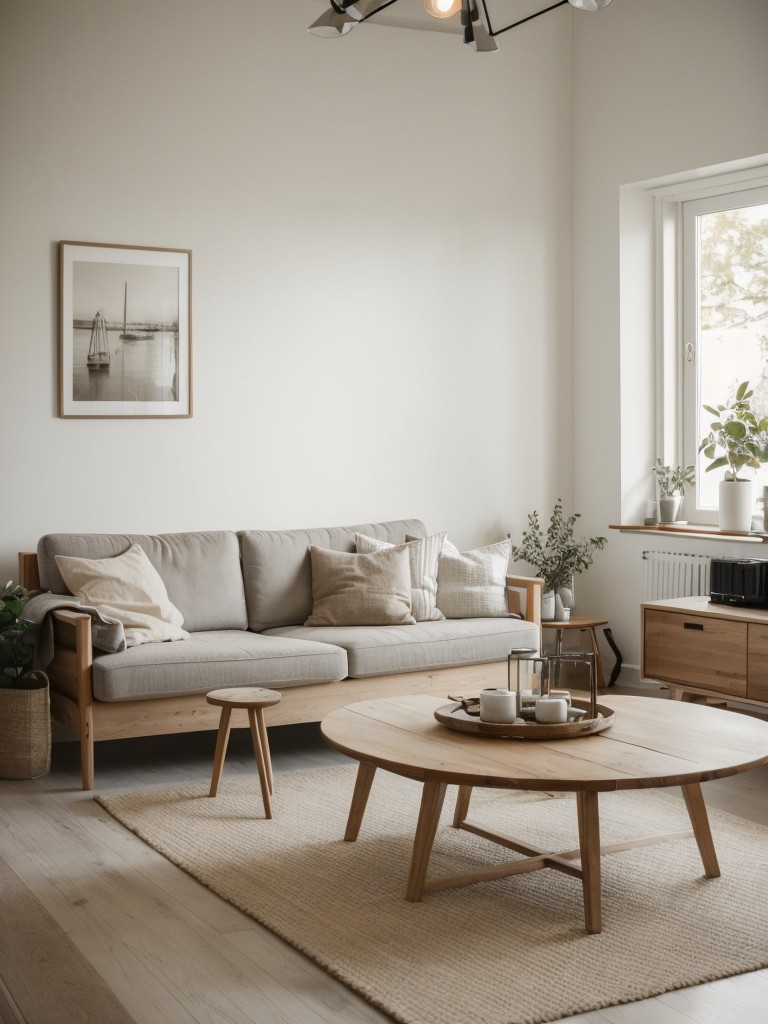 Scandinavian-inspired living room ideas with light wood furniture, neutral tones, and plenty of natural light for a fresh and inviting space.