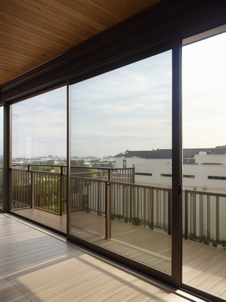 Enclosing your balcony with glass or screen panels to create a versatile and usable year-round space.