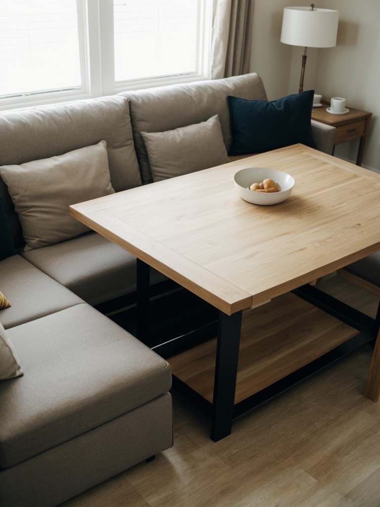 Invest in multi-purpose furniture, like a sofa bed or a dining table with storage underneath.