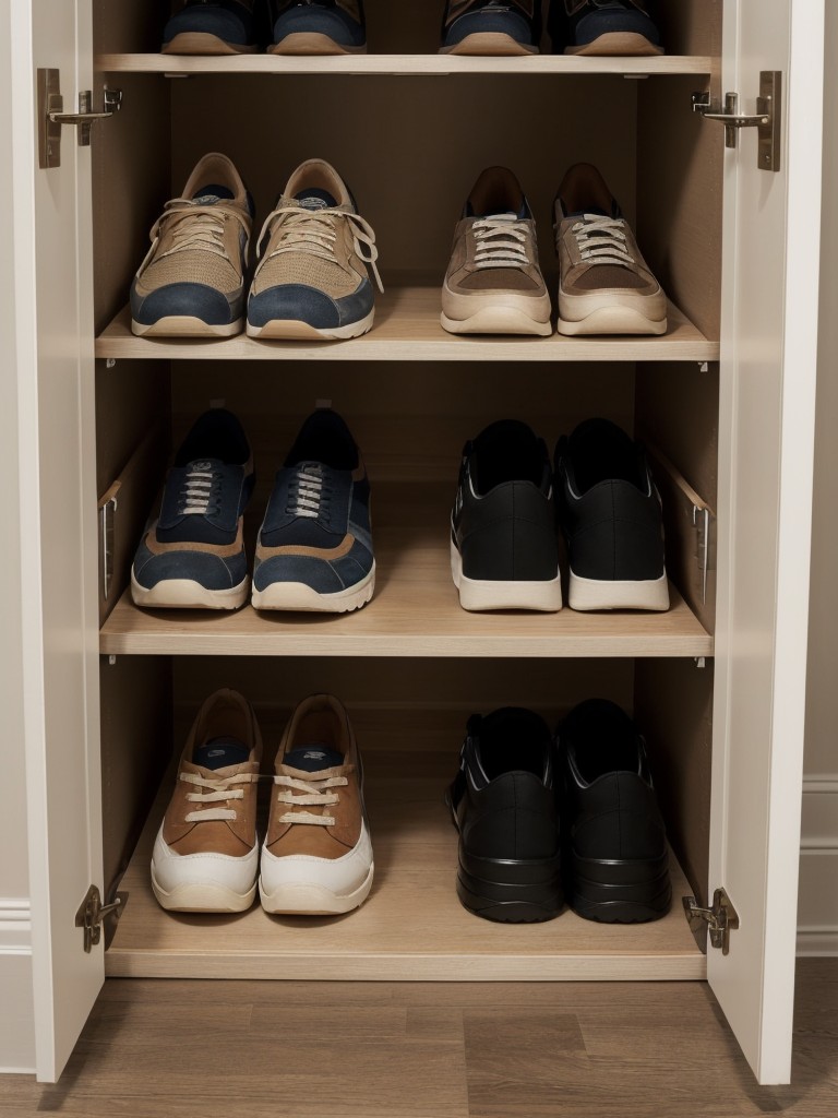 Utilize over-the-door storage solutions, such as shoe organizers or pocketed organizers.