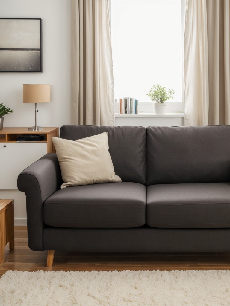 Compact sofa designs for maximizing space in small apartments.