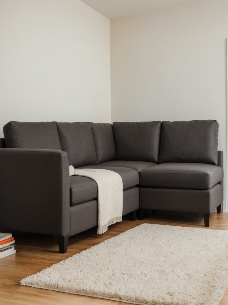 Corner sofas for optimizing seating arrangements in small apartment layouts.