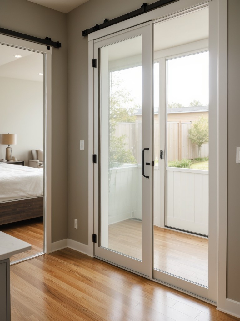 Installing sliding doors or pocket doors instead of traditional swinging doors to save space.
