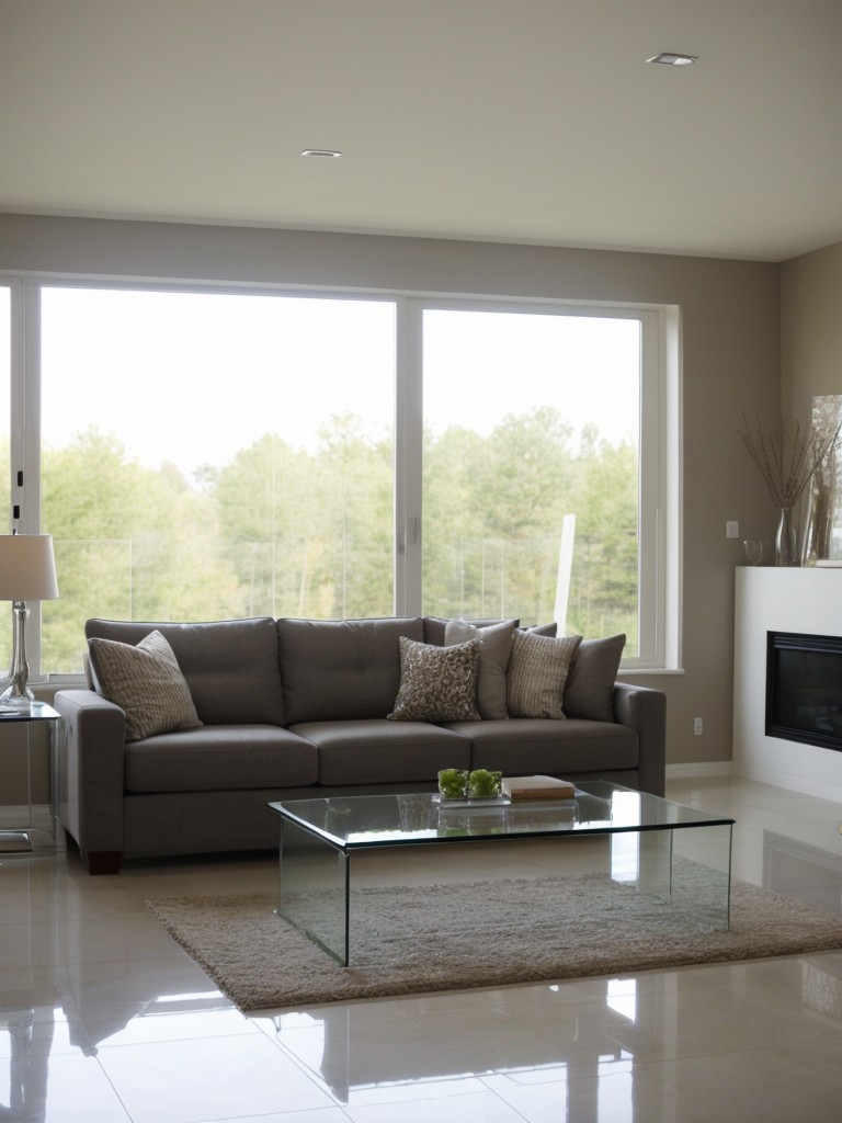 Opting for furniture with transparent or glass elements to create a more spacious look.