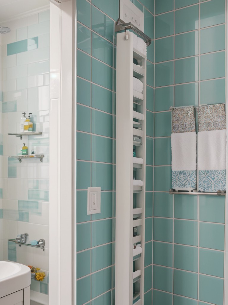 Add a pop of color to your bathroom with vibrant tiles, patterned wallpaper, or colorful accessories.