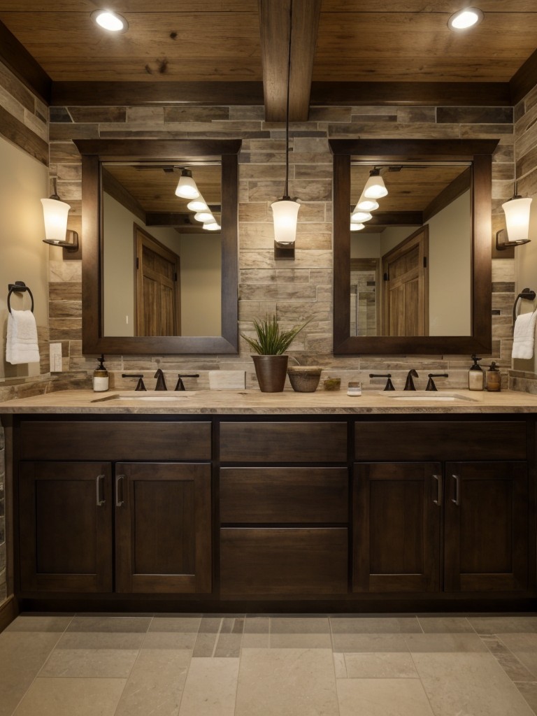 Incorporate natural elements like plants, wood accents, and stone countertops to add a touch of warmth and tranquility to your bathroom.