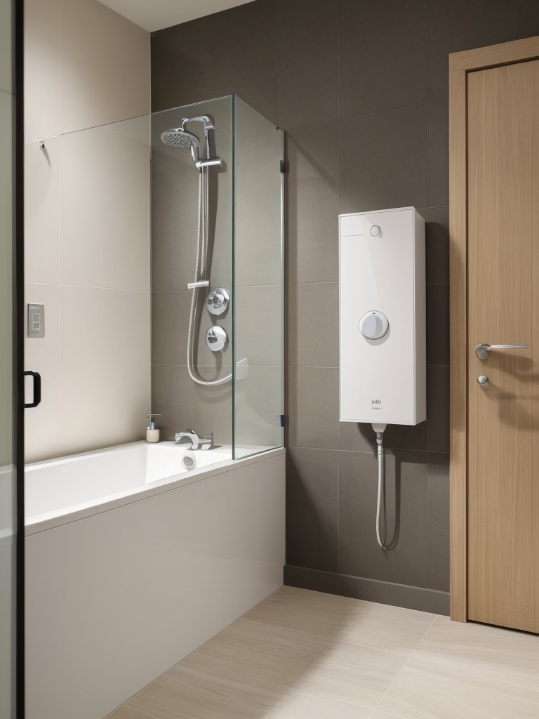 Incorporate smart technology into your bathroom with features like motion-sensing faucets, heated floors, and Bluetooth speakers for a modern and convenient experience.