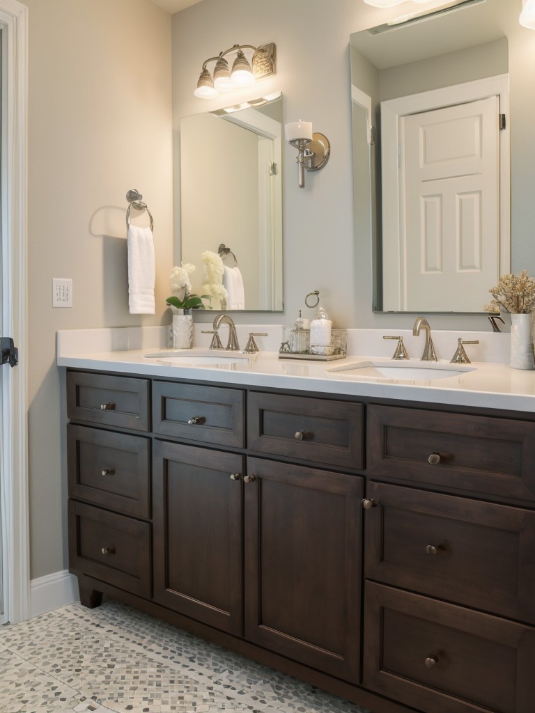 Personalize your bathroom with unique touches like personalized artwork, monogrammed towels, and DIY projects like a custom vanity or repurposed furniture.