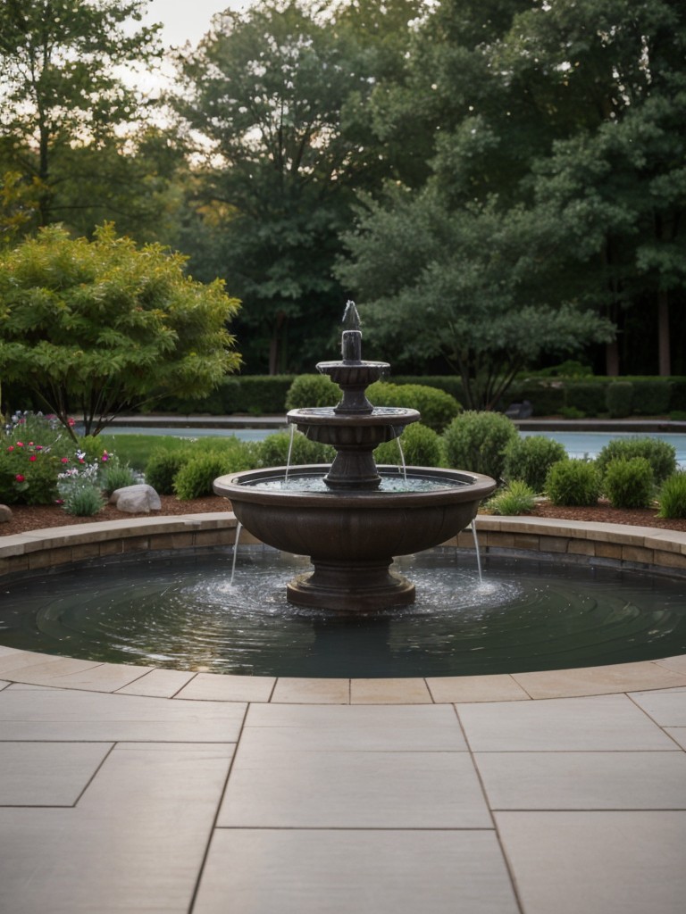 Install a small water feature or fountain to bring a sense of tranquility and serenity to your apartment patio.