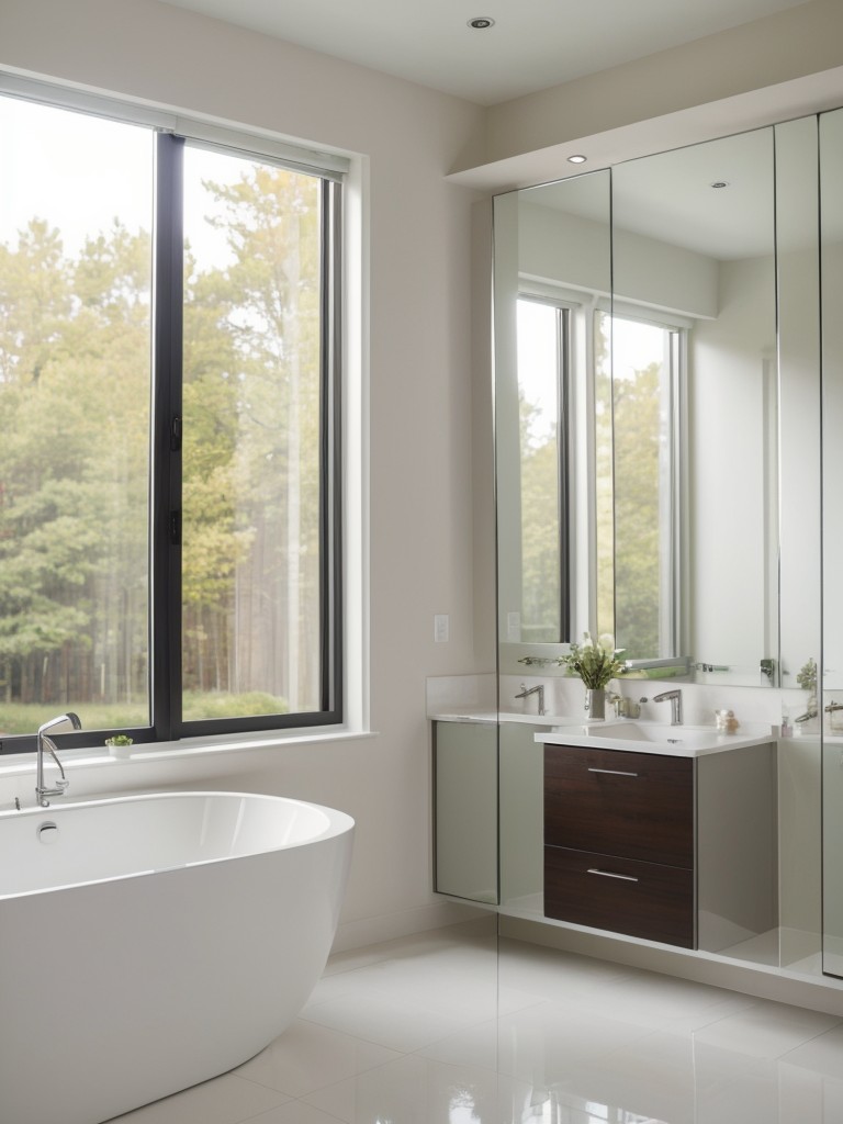 Hang mirrors strategically to help reflect natural light and make the space appear more spacious.