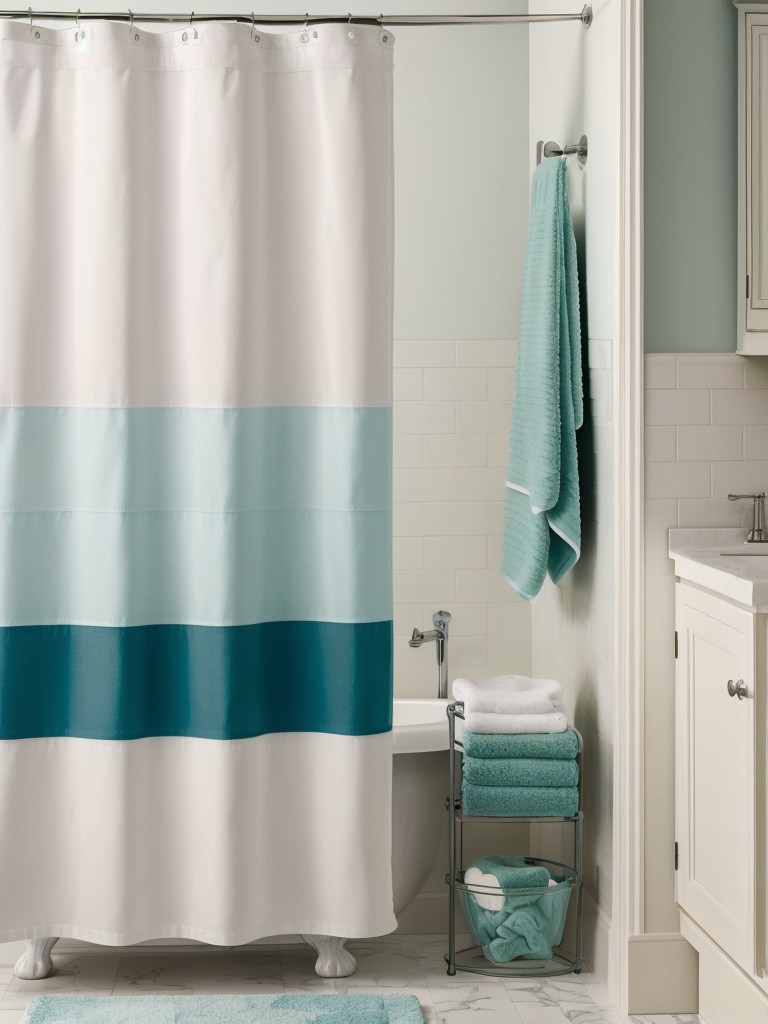 Add a pop of color with vibrant bathroom accessories like towels, artwork, or a decorative shower curtain.