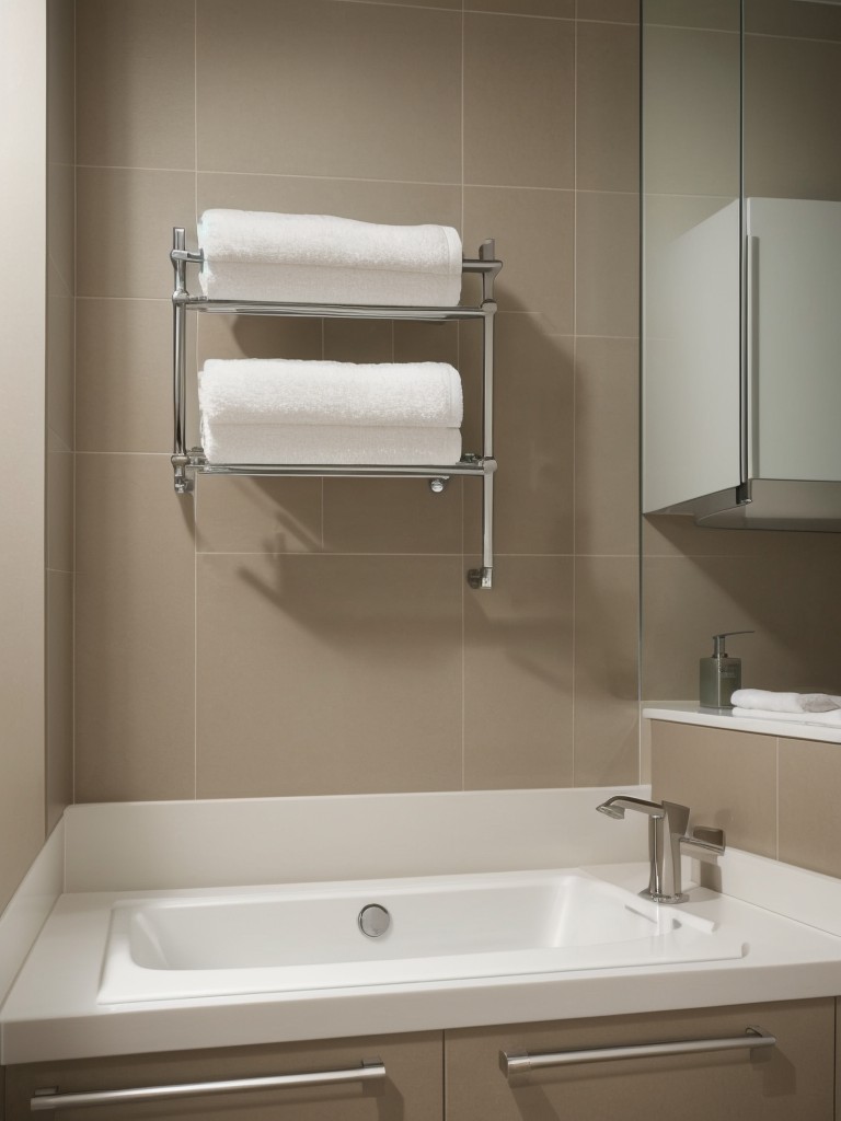 Install a towel warmer to bring a touch of luxury and functionality to your small bathroom.