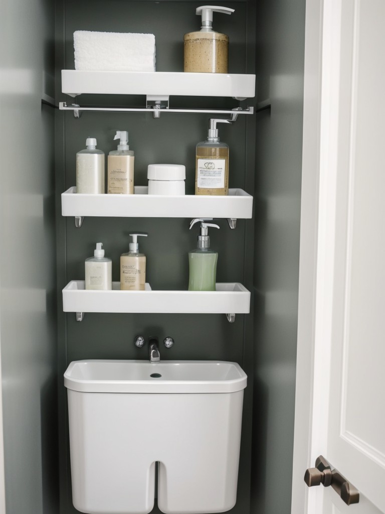 Utilize wall-mounted soap dispensers or storage solutions to free up counter space and maintain a cleaner look.