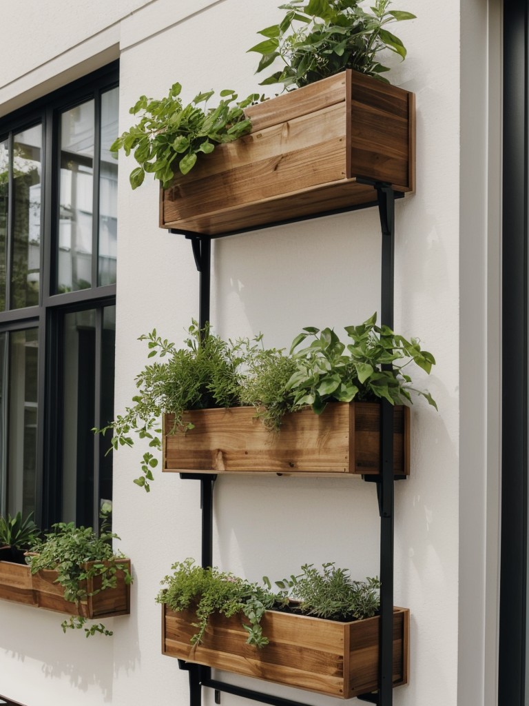 Opt for space-saving hanging planters, vertical gardens, and wall-mounted shelving to maximize the greenery in your small apartment balcony.