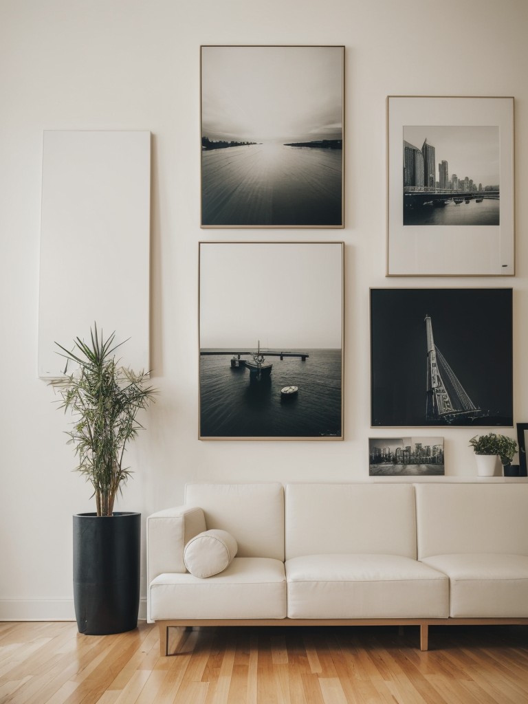 Artistic and creative wall decor ideas for studio apartments, featuring gallery walls, statement artwork, and customizable wall decals.