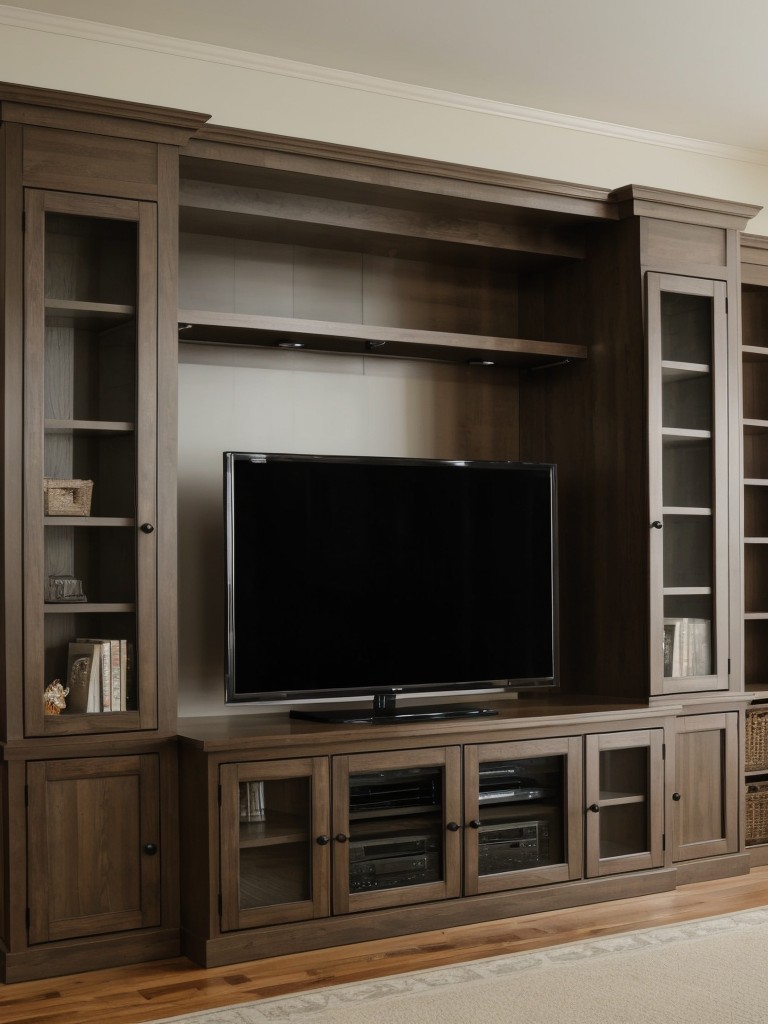 Build a customized entertainment center to maximize storage and display space.