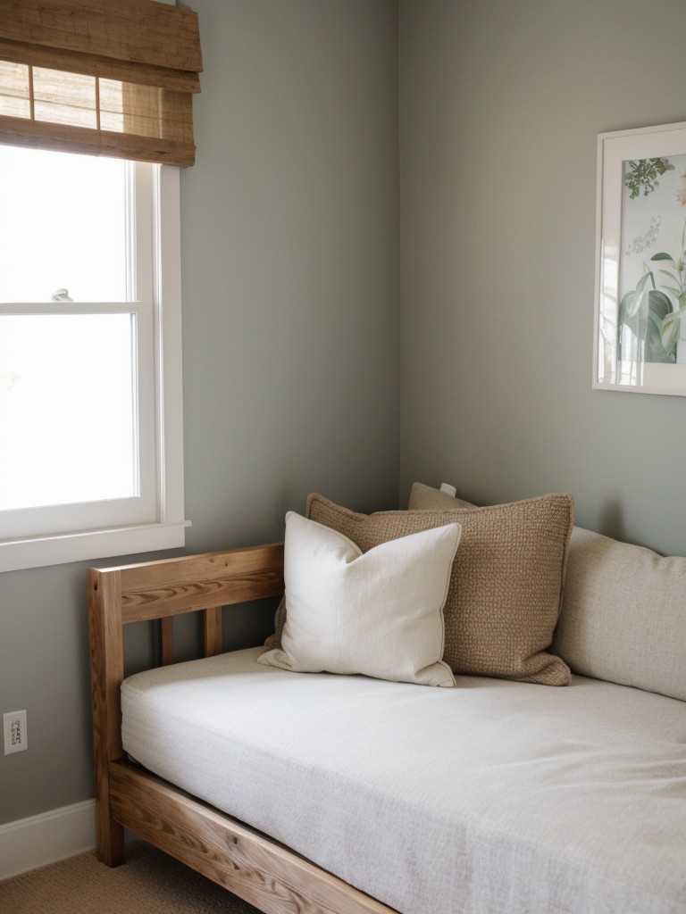 Create a cozy reading nook with a DIY daybed or window seat.