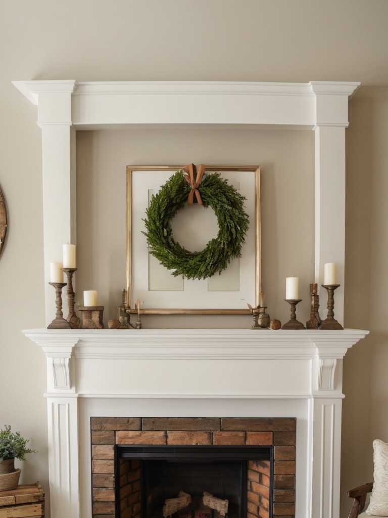 Create a statement piece with a DIY faux fireplace or mantel.