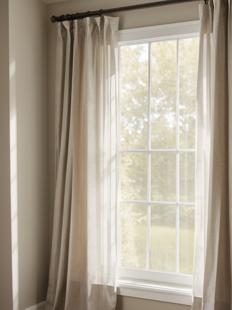Make your own custom curtains or window treatments to enhance privacy and style.