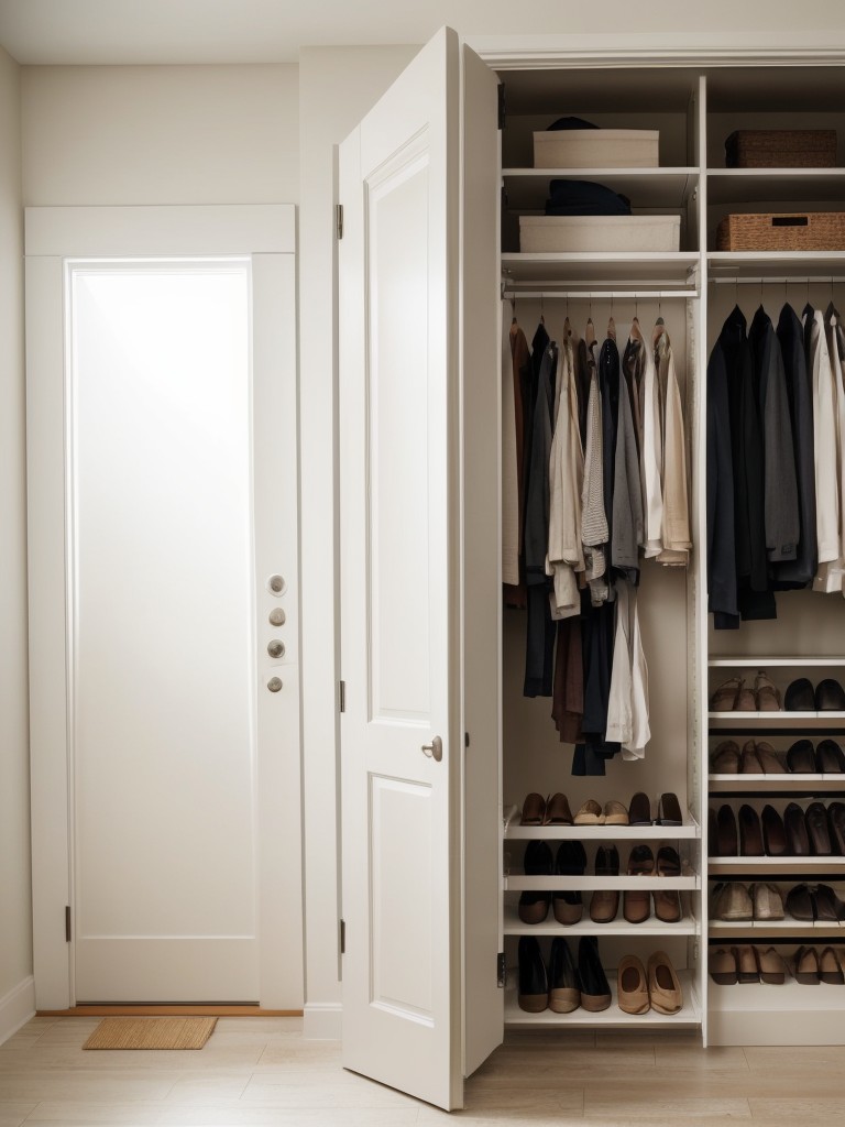 Maximize your closet space with creative solutions such as adding additional shelves, using hanging organizers, or utilizing over-the-door shoe racks.