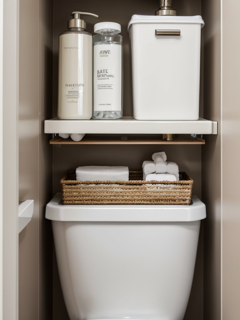 Optimize your bathroom storage with wall-mounted or over-the-toilet shelves, stackable bins for toiletries, and magnetic organizers for metallic bathroom essentials.