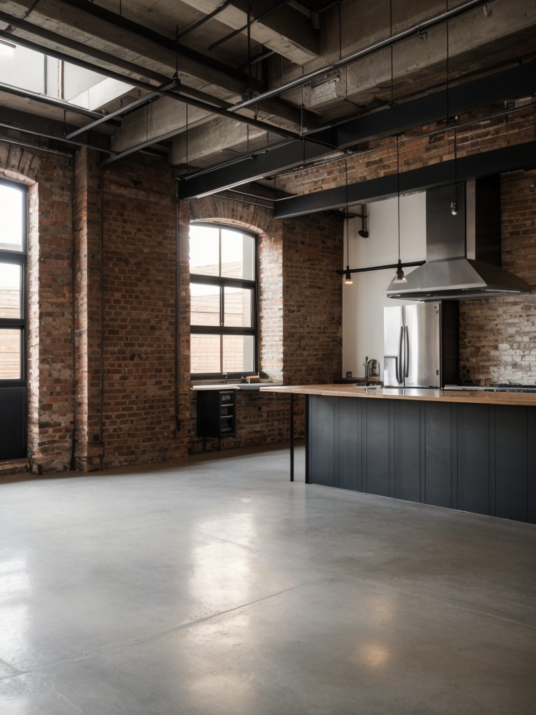 Industrial loft apartment inspiration with exposed brick walls, metal accents, and raw materials.