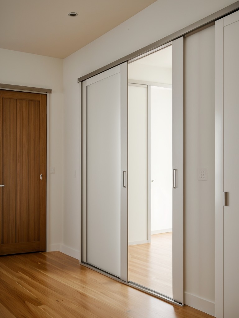 Using sliding doors or pocket doors to save space and enhance the flow between rooms.