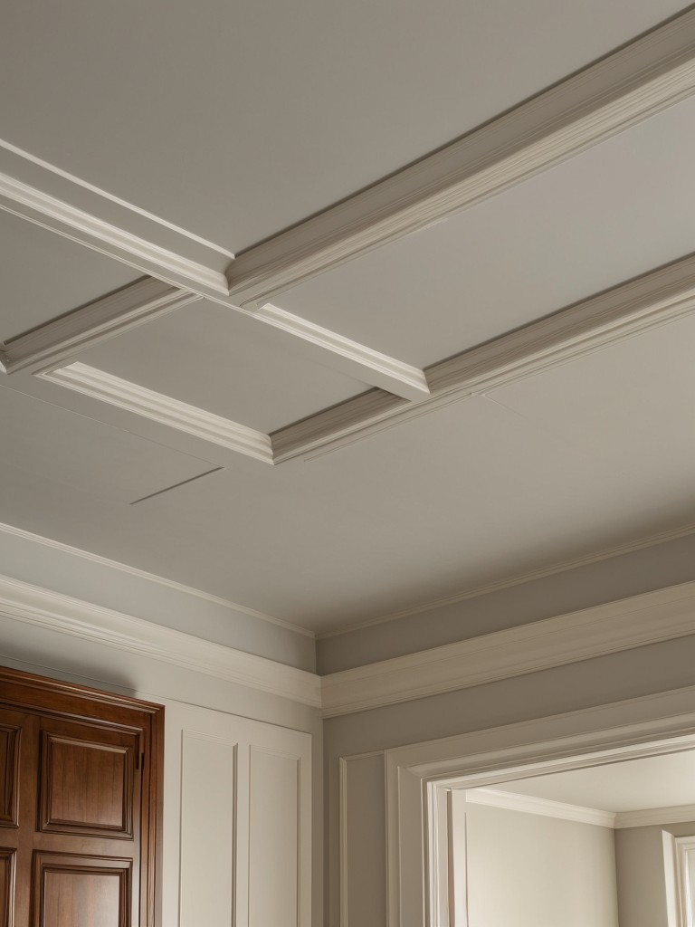 Use decorative molding or trim to add architectural interest and elegance to the walls and ceilings.