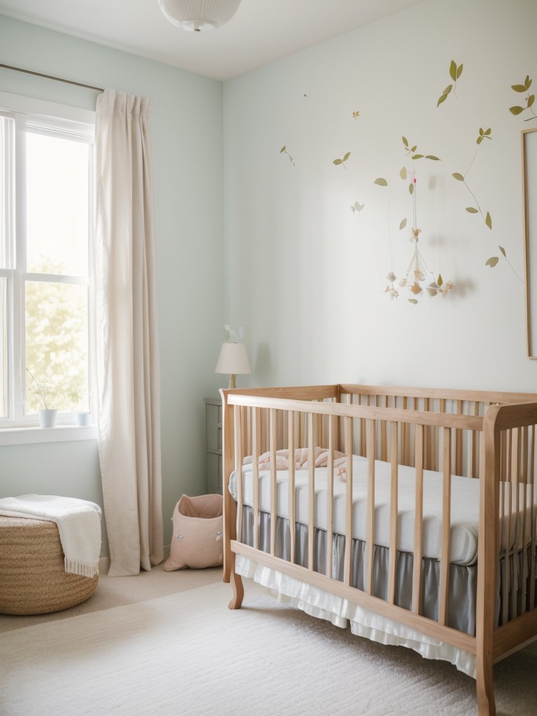 Designing a dreamy and whimsical nursery for apartment-dwelling parents, with soft textiles, gender-neutral colors, and playful décor.