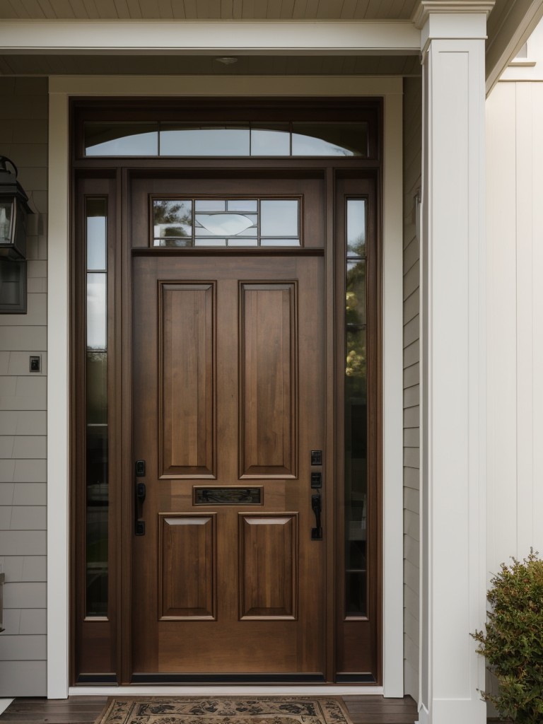 Classic wooden front doors for a timeless and elegant look.