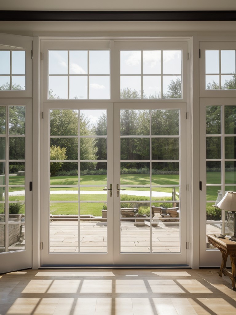 French doors with glass panes to add a touch of sophistication.