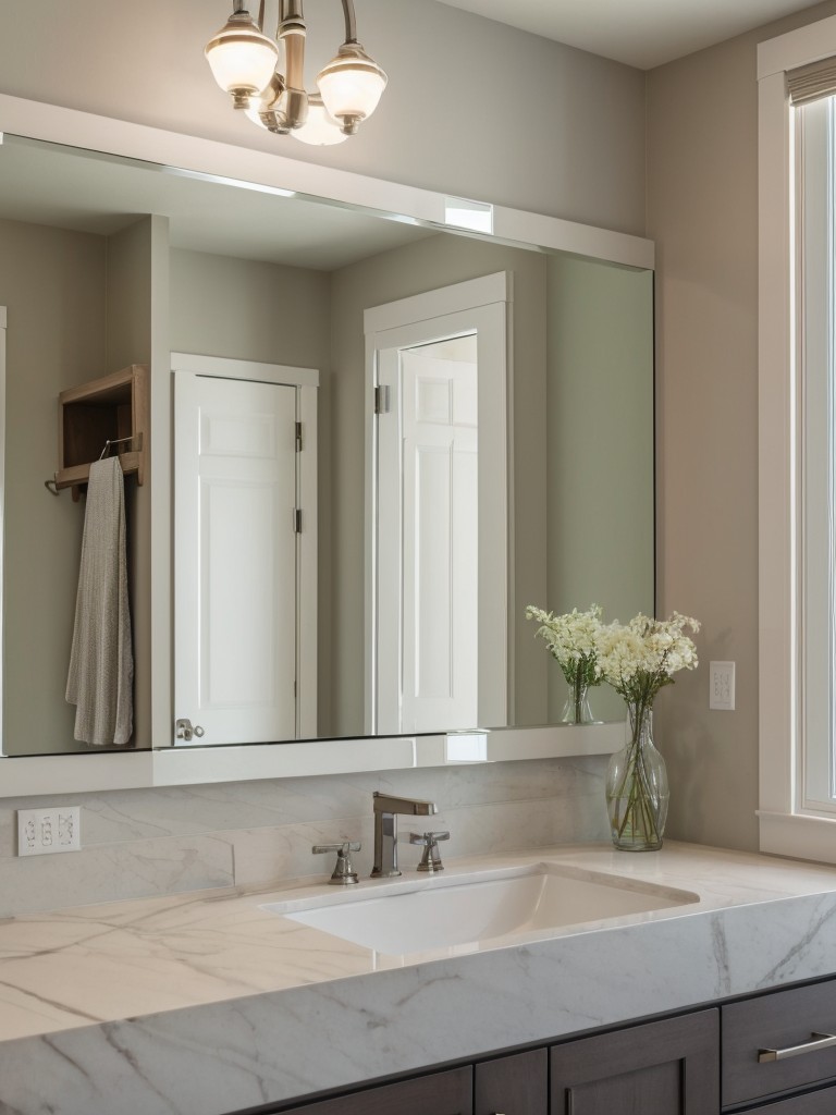 Utilize mirrors strategically to create an illusion of a larger space and reflect natural light.