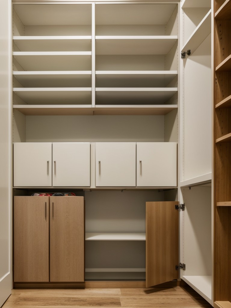 Incorporate ample storage options into the floor plan, such as built-in cabinets, shelves, or a walk-in closet.