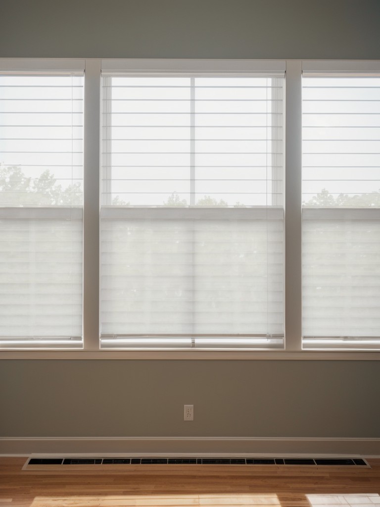 Prioritize privacy by adding window treatments, such as blinds or curtains, to ensure a comfortable living environment.