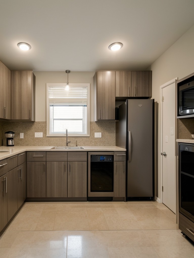 Consider adding a small kitchenette or mini-bar area to provide the necessary amenities in the garage apartment.