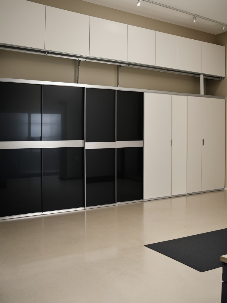 Employ clever partitioning techniques, like sliding doors or room dividers, to create separate areas within the garage apartment for sleeping, living, and dining spaces.