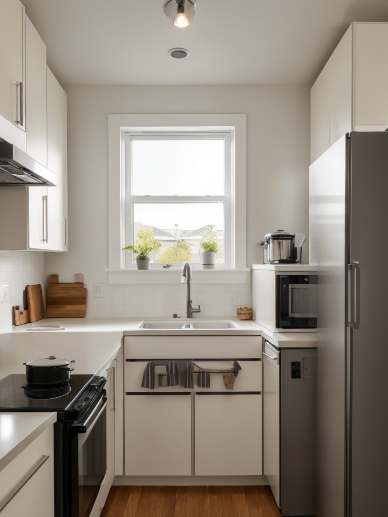 Compact and efficient kitchen gadgets or appliances to maximize space in a small apartment.