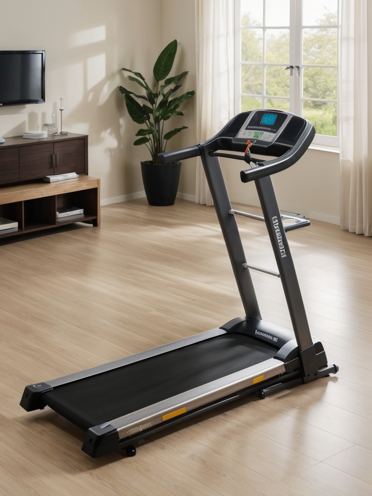 Compact exercise equipment, like foldable treadmills or resistance bands, for those who want to stay active in a limited space.