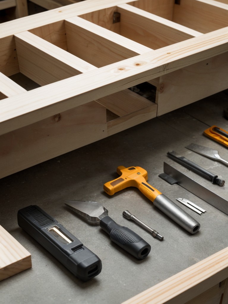 A DIY home improvement kit with tools and materials for small repairs or upgrades.