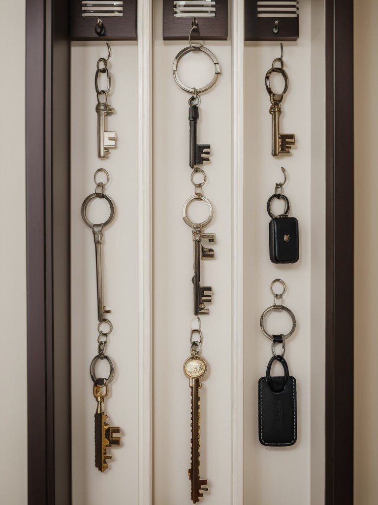 A personalized keychain or key holder for organizing and keeping track of their many keys.