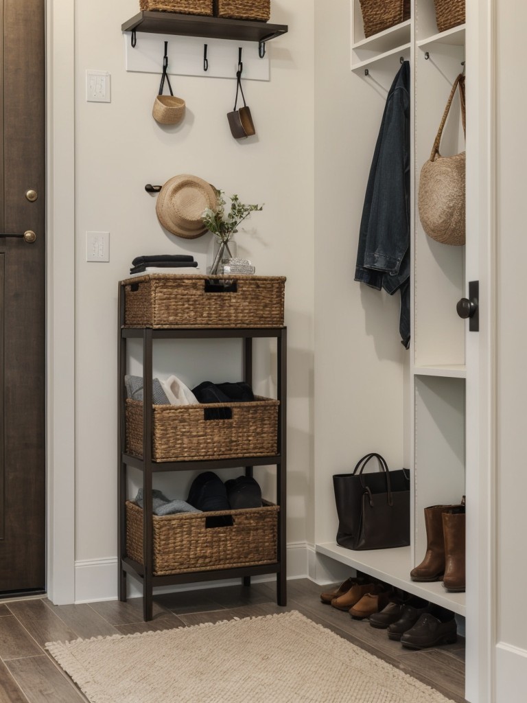 Functional and stylish entryway organizers for a tidy and organized entry.