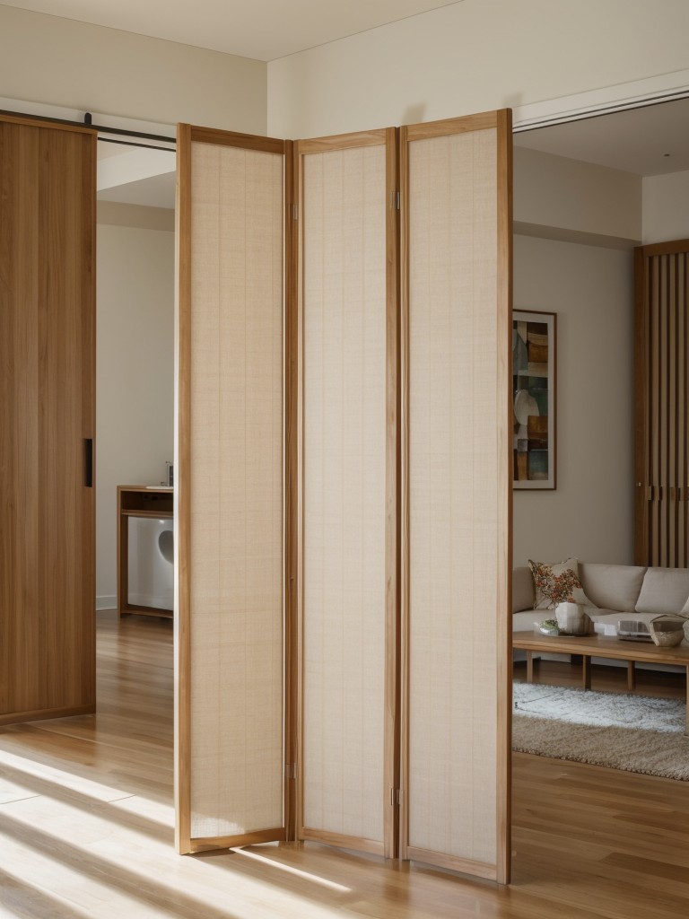 Room dividers or folding screens to create privacy in open-plan spaces.