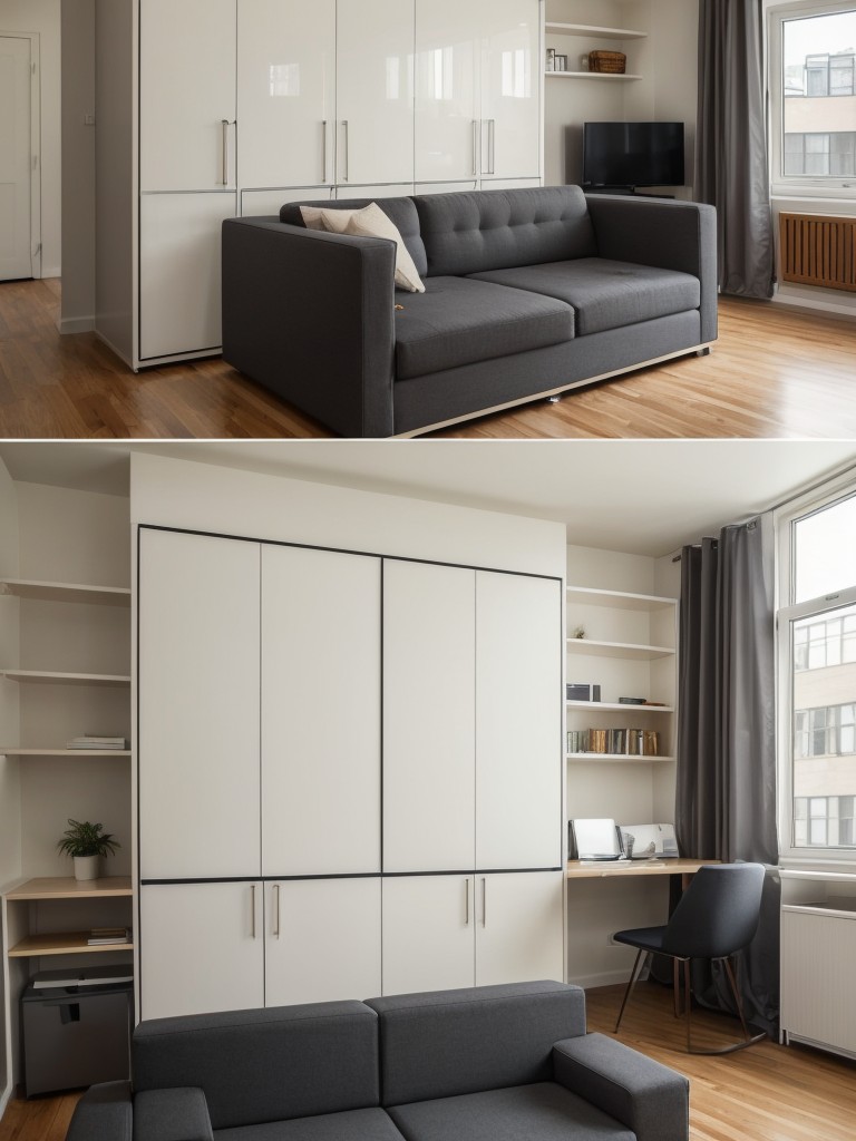 Customizable modular furniture ideas to create a flexible and adaptable layout in a studio apartment.