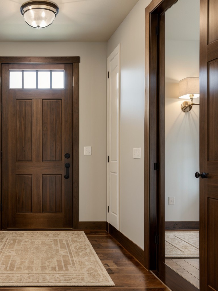 A custom doormat or a chic entryway mirror for a welcoming first impression.