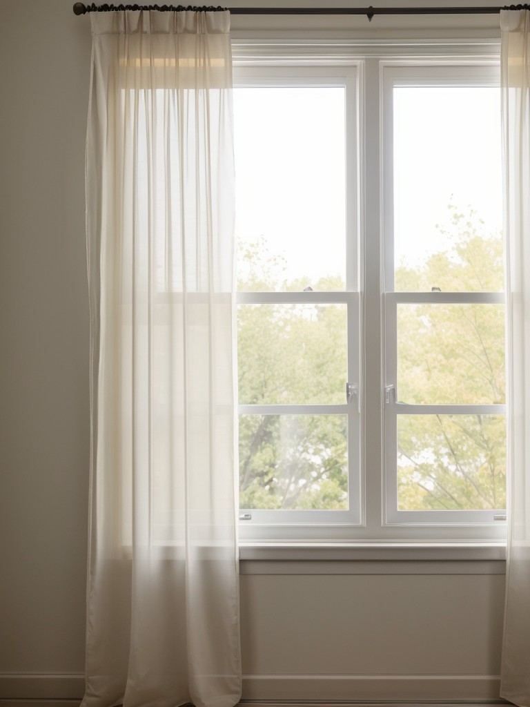 Embrace natural light by keeping window treatments minimal or opting for sheer curtains to make small apartments feel brighter and more open.