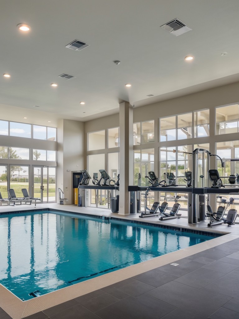 Showcasing modern amenities like fitness centers, swimming pools, and coworking spaces to appeal to residents seeking an active lifestyle.