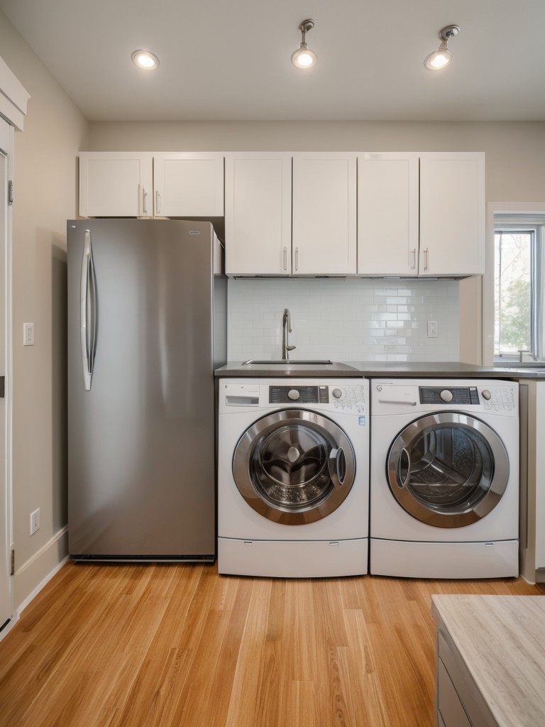 Invest in space-saving appliances, such as washer-dryer combos or small-scale kitchen appliances, to maximize functionality while minimizing the footprint in a small apartment.